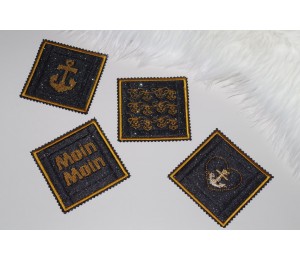 Stickserie ITH Mug Rugs - Maritim 3